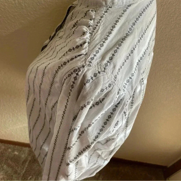 Palo Duro Vintage Western Shirt Button Down Striped White Black 100% Cotton: L - Picture 5 of 13
